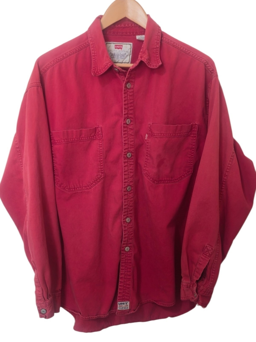 Levi's 90s Vintage Men's Red Tab Denim Button-Up Workshirt XL Y2K Grunge Casual
